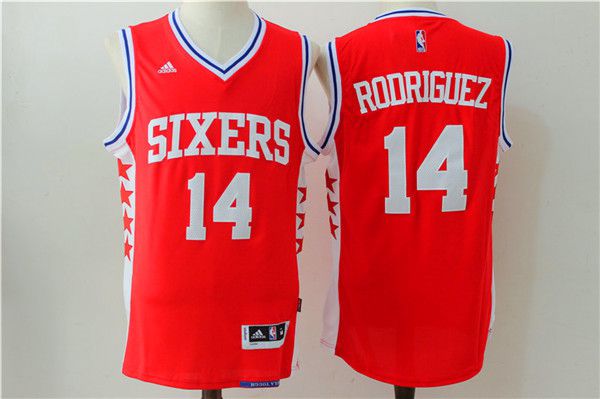 Men NBA Philadelphia 76ers 14 Rodriguez red Jerseys